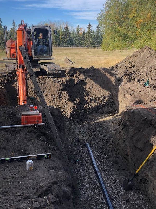 Ground Excavation for Cistern Installation
